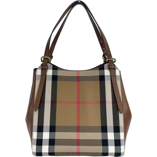 Karo Canvas Tote Handtasche - Burberry - Modalova