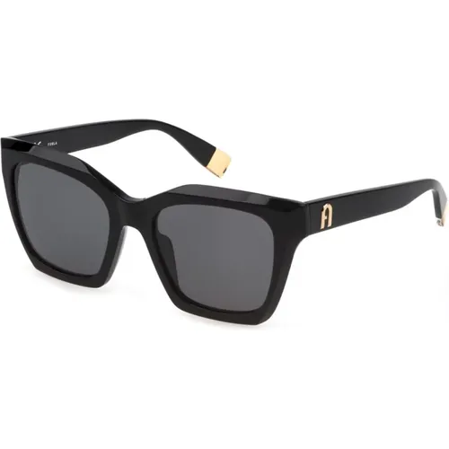 Stylish Sunglasses with Dark Grey Lenses , unisex, Sizes: 53 MM - Furla - Modalova