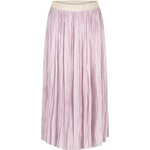 Satin Pleated Skirt , female, Sizes: L - Roberto Collina - Modalova