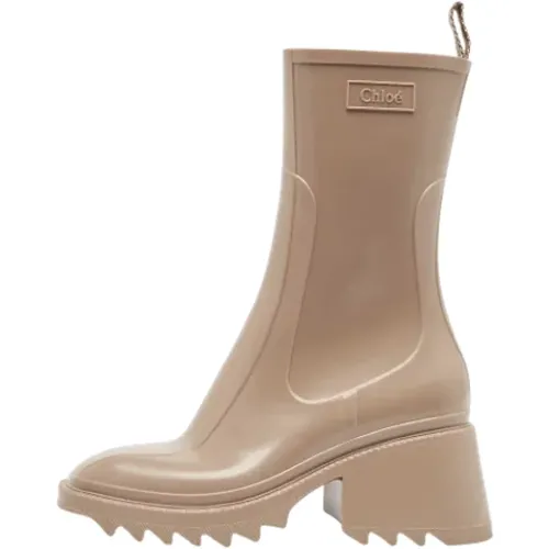 Pre-owned Rubber boots , female, Sizes: 4 UK - Chloé Pre-owned - Modalova