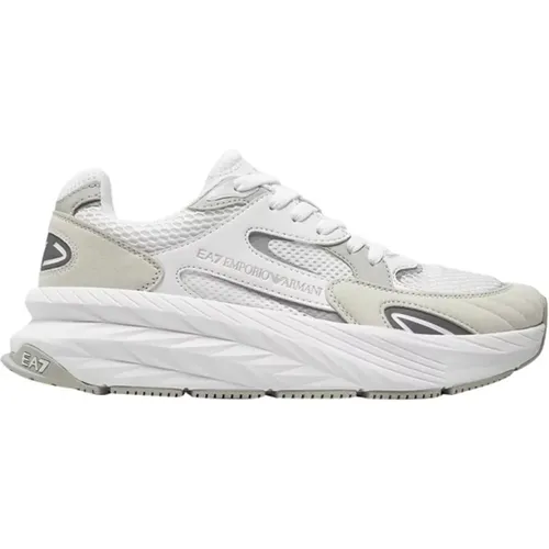 Weiße Minimalistische Sneakers , Herren, Größe: 41 1/3 EU - Emporio Armani EA7 - Modalova