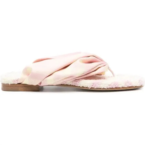 White Sandals with Check Print Strap , female, Sizes: 5 UK, 8 UK, 4 1/2 UK, 4 UK, 7 UK, 3 UK - Burberry - Modalova