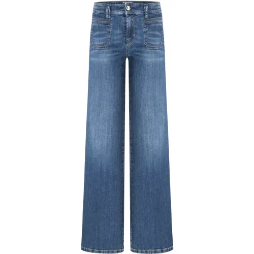 Winter Dark Use Wide Leg Jeans , female, Sizes: L, S, XL - CAMBIO - Modalova