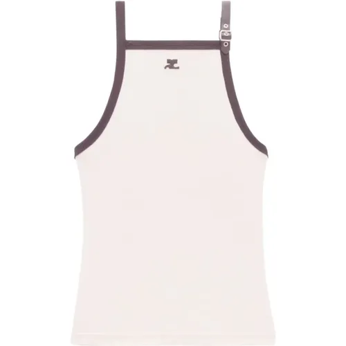 Tanktop mit Schnallendetail , Damen, Größe: L - Courrèges - Modalova