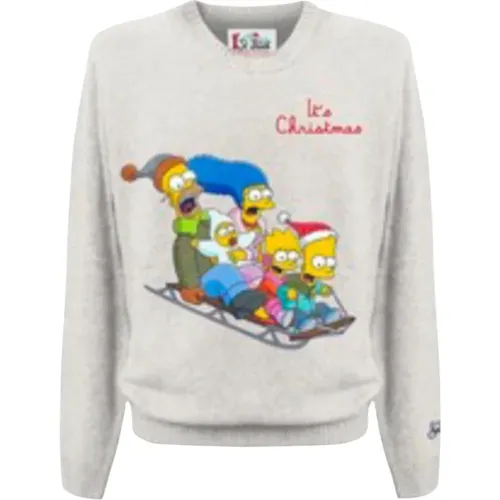 Christmas Jacquard Sweater The Simpsons , male, Sizes: L, M - MC2 Saint Barth - Modalova