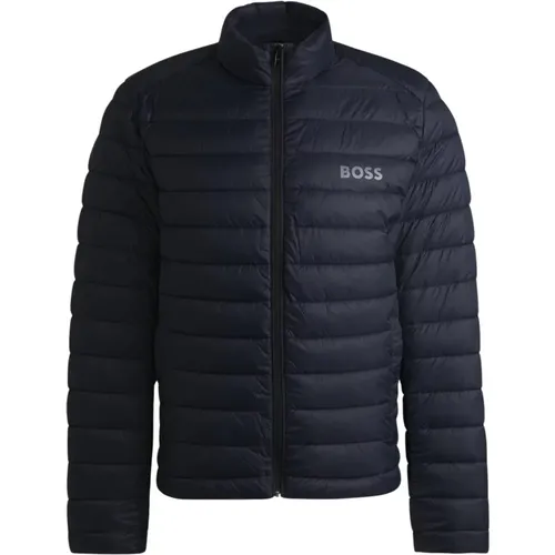 Blaue Herrenjacke Straight Fit , Herren, Größe: M - Hugo Boss - Modalova