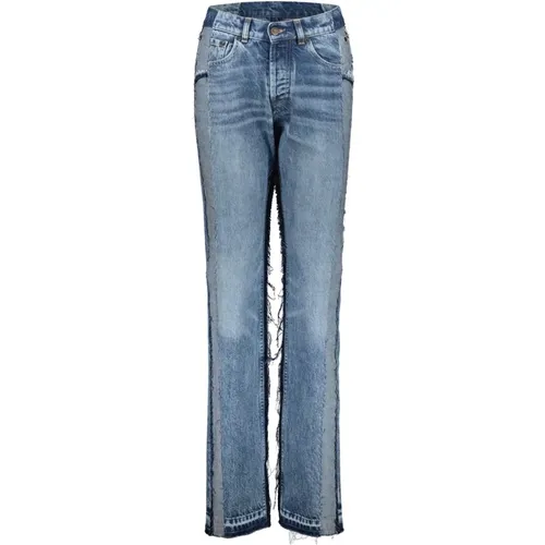 Stone Washed Reversed Panels Straight Jeans , female, Sizes: S, XS - Maison Margiela - Modalova
