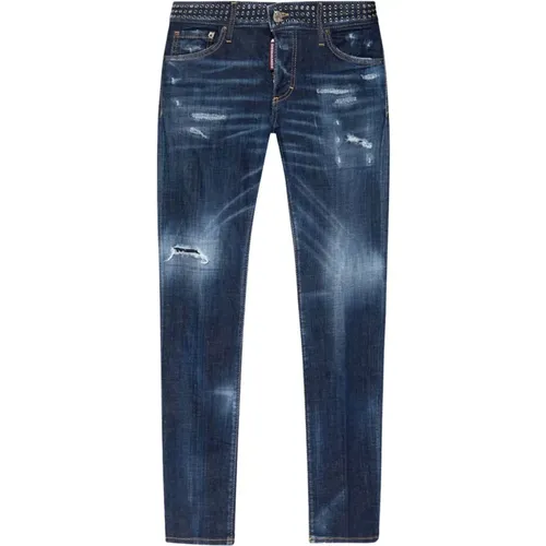 Slim-Fit Denim Jeans für Herren , Herren, Größe: XS - Dsquared2 - Modalova