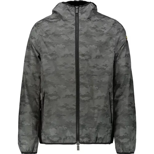 Long Sleeve Windproof Jacket with Hood and Camouflage Pattern , male, Sizes: M - Ciesse Piumini - Modalova
