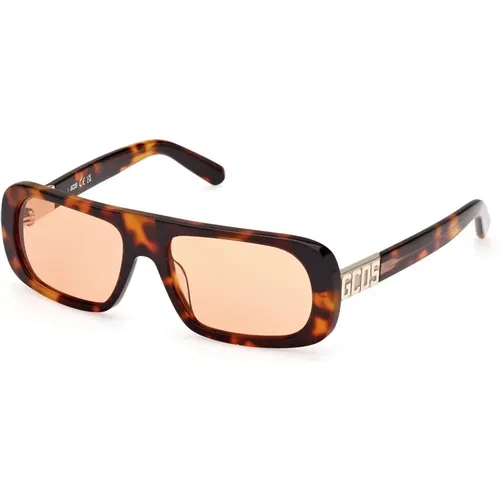 Havana Sunglasses with Light Lenses , female, Sizes: 54 MM - Gcds - Modalova
