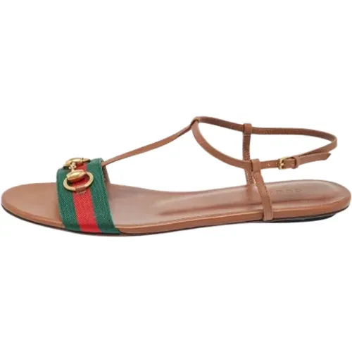 Pre-owned Leather sandals , female, Sizes: 7 UK - Gucci Vintage - Modalova