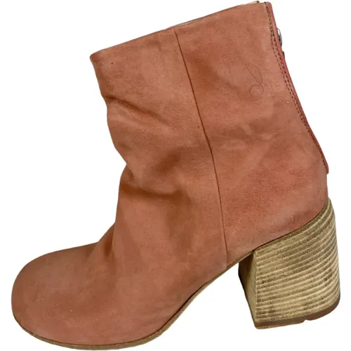 Fp02B Camoscio PEL Damen Stiefelette Suede Leder Rosa - Lemargo - Modalova