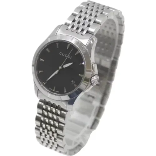 Pre-owned Stainless Steel watches , female, Sizes: ONE SIZE - Gucci Vintage - Modalova