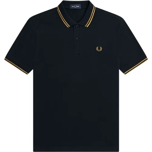 Klassisches Baumwoll-Polo mit Doppelstreifen , Herren, Größe: XL - Fred Perry - Modalova