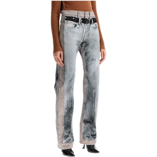 Trompe l'oeil Straight Leg Jeans , Damen, Größe: W26 - Y/Project - Modalova