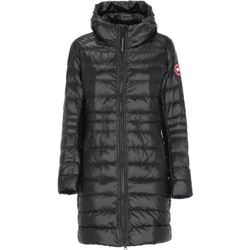 Schwarze gesteppte Daunenjacke mit Kapuze - Canada Goose - Modalova