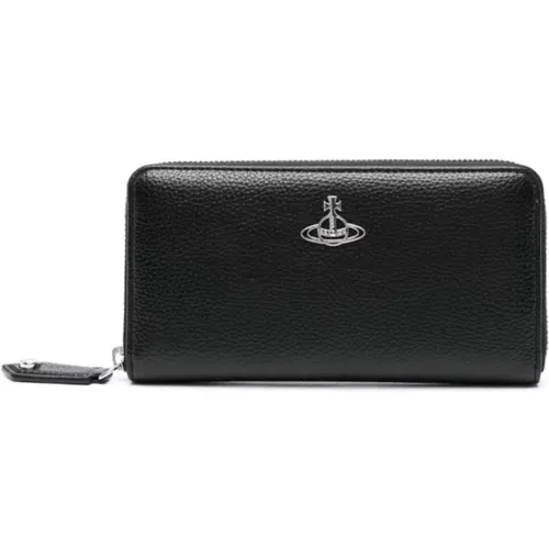 Wallet with Signature Orb Detail , female, Sizes: ONE SIZE - Vivienne Westwood - Modalova