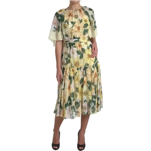 Blumenmuster Maxikleid - Dolce & Gabbana - Modalova