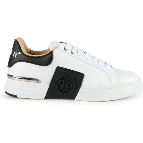 Weiße Sneaker mit Kontrastdetails , Herren, Größe: 40 EU - Philipp Plein - Modalova
