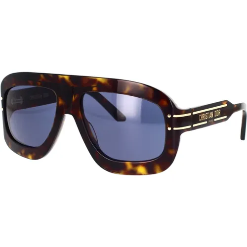 Modern Geometric Sunglasses with Blue Lenses , unisex, Sizes: 58 MM - Dior - Modalova