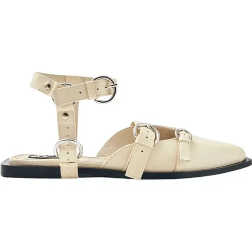 Thalara Onix Creme Leder Ballettflats , Damen, Größe: 37 EU - ALOHAS - Modalova