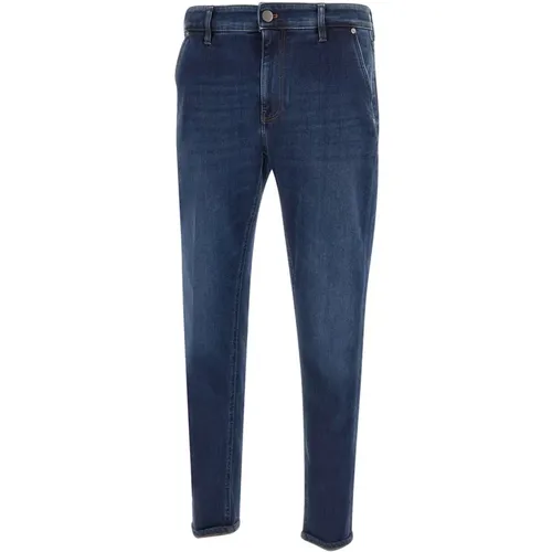 Dunkelblaue Stretch-Baumwolljeans , Herren, Größe: W30 - PT Torino - Modalova