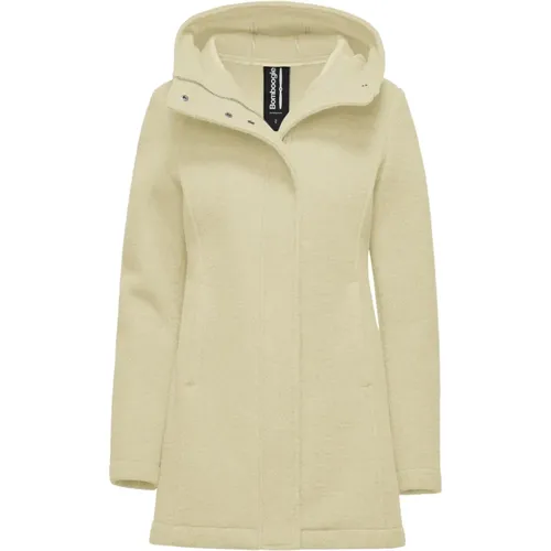 Boiled Wool Hooded Coat , female, Sizes: L, XS, S, 2XL, XL, M - BomBoogie - Modalova