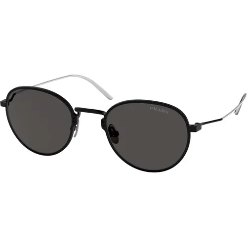 Matte Black/Grey Sonnenbrille Prada - Prada - Modalova