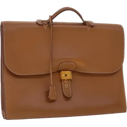 Pre-owned Leather briefcases , female, Sizes: ONE SIZE - Hermès Vintage - Modalova