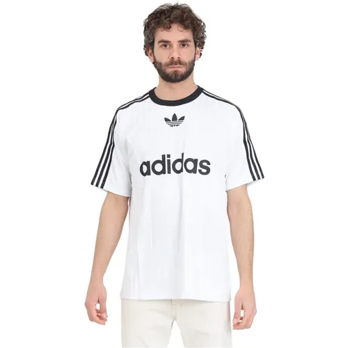 Iconic Trifoglio Weißes T-Shirt , Herren, Größe: XL - adidas Originals - Modalova