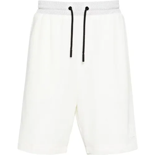 Honeycomb Texture Drawstring Shorts , male, Sizes: L, M, XL, S - Giorgio Armani - Modalova