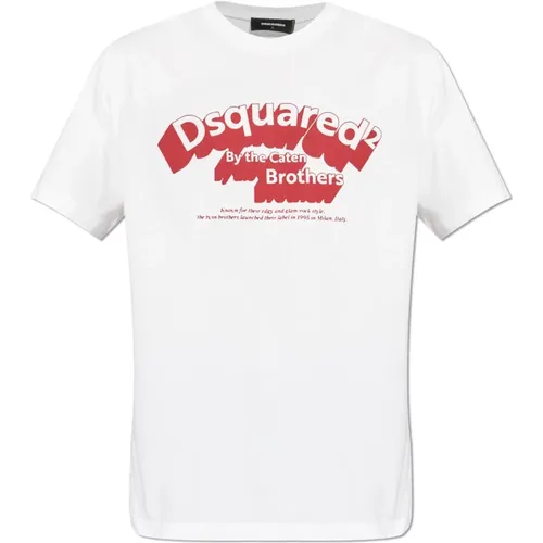 T-Shirt mit Logo , Herren, Größe: 2XL - Dsquared2 - Modalova