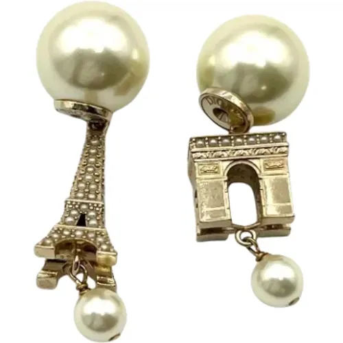 Pre-owned Metal earrings , female, Sizes: ONE SIZE - Dior Vintage - Modalova