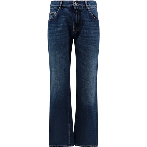 Baumwoll-Jeans mit Logo-Patch , Damen, Größe: L - Dolce & Gabbana - Modalova