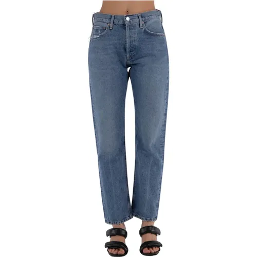 Long Invention Denim Jeans , female, Sizes: W26, W25 - Agolde - Modalova