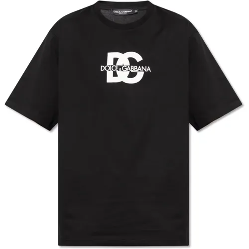 T-Shirt mit Logo , Herren, Größe: M - Dolce & Gabbana - Modalova