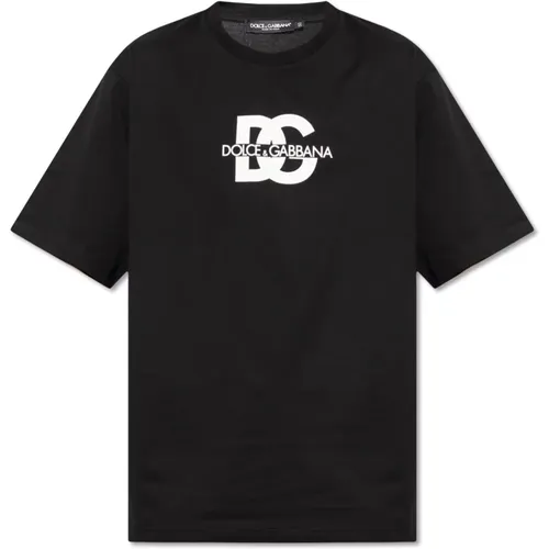T-Shirt mit Logo , Herren, Größe: S - Dolce & Gabbana - Modalova