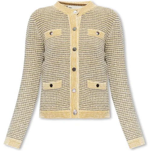 Cardigan mit metallischen Fäden , Damen, Größe: S - TORY BURCH - Modalova