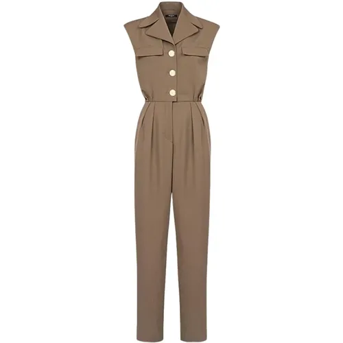 Short Sleeve Wool Jumpsuit , female, Sizes: XS, S - Balmain - Modalova