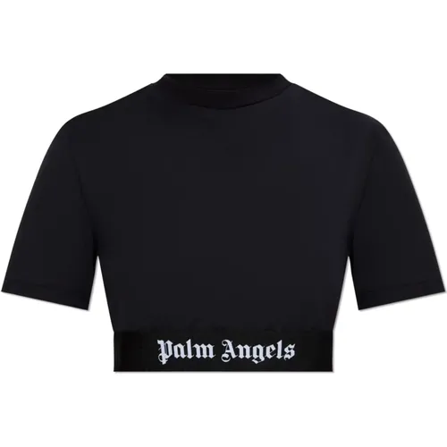 Top mit Logo , Damen, Größe: L - Palm Angels - Modalova