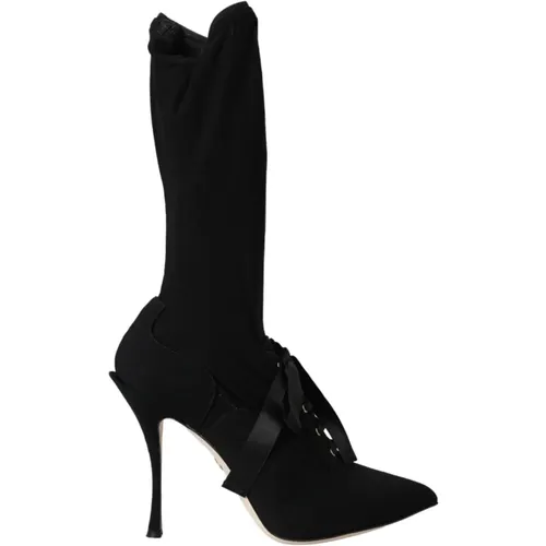 Stiletto Heels Mid Calf Boots , female, Sizes: 5 UK, 7 UK, 4 UK, 6 UK, 3 UK - Dolce & Gabbana - Modalova