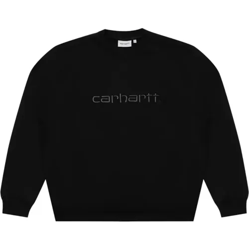 Logo Sweatshirts mit Rippbündchen und Saum , Herren, Größe: S - Carhartt WIP - Modalova