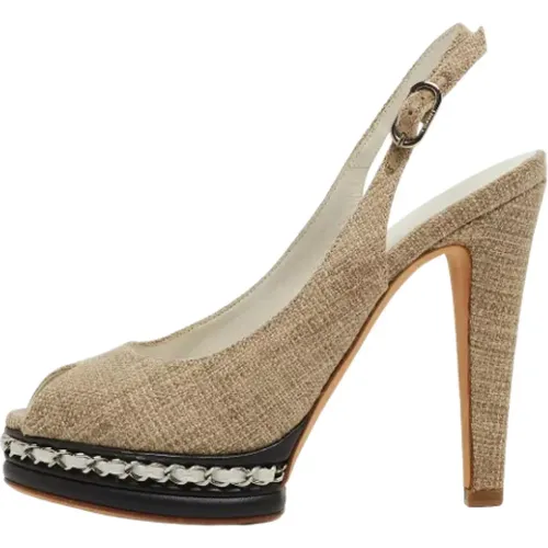 Pre-owned Canvas heels , female, Sizes: 3 1/2 UK - Chanel Vintage - Modalova