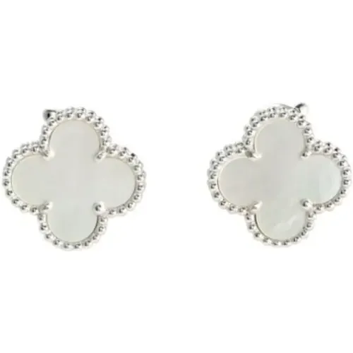 Pre-owned White Gold earrings , female, Sizes: ONE SIZE - Van Cleef & Arpels Pre-owned - Modalova