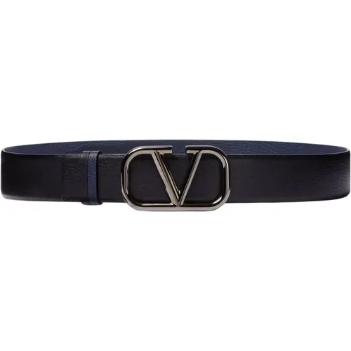 Stylish Leather Belt with Unique Design , male, Sizes: 110 CM, 100 CM, 115 CM, 120 CM - Valentino Garavani - Modalova