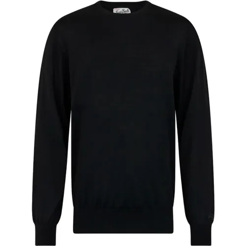 Gerippte O-Neck Wollpullover , Herren, Größe: L - MC2 Saint Barth - Modalova