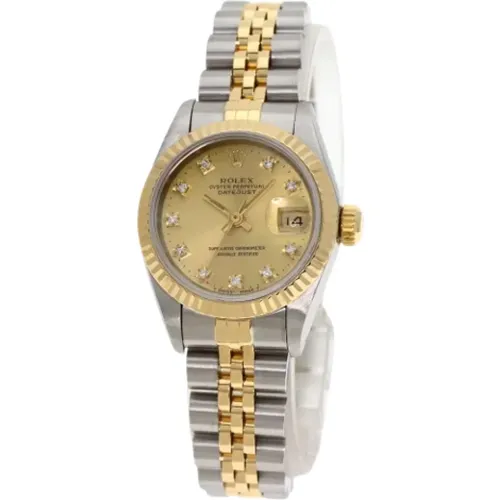 Pre-owned Gold watches , female, Sizes: ONE SIZE - Rolex Vintage - Modalova