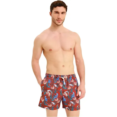 Mediterranean Linen Swim Shorts , male, Sizes: 2XL, L, XL, M - Peninsula - Modalova