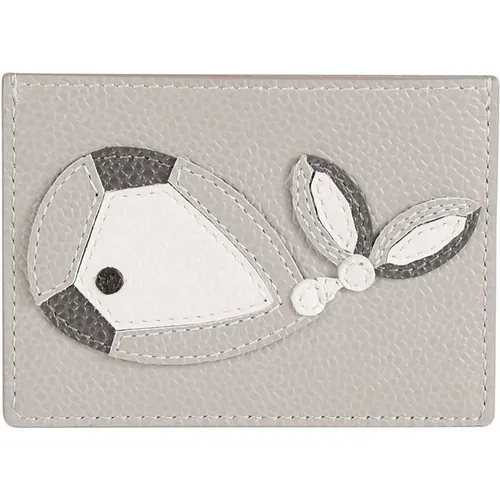 Cardholder with Applique , male, Sizes: ONE SIZE - Thom Browne - Modalova