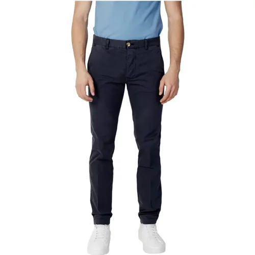 Einfarbige Slim-Hose , Herren, Größe: W36 - Blauer - Modalova